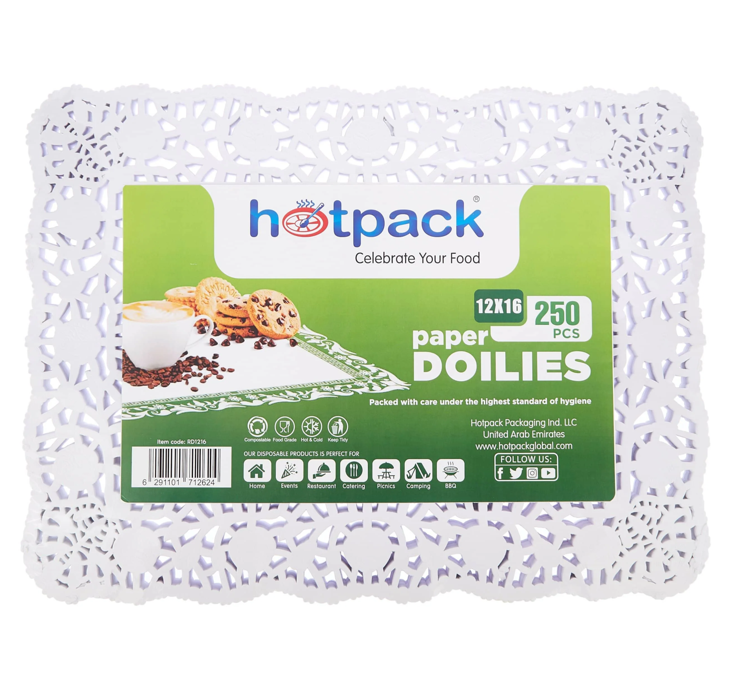 Rectangular Paper Doilies 12cm X 16cm