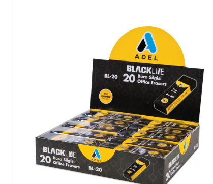 Adel Bl 789 Black Eraser 20 Pcs. - ALER2270789001