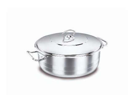 Korkmaz Mega Low Casserole 7.5Litre - Stainless Steel - Silver