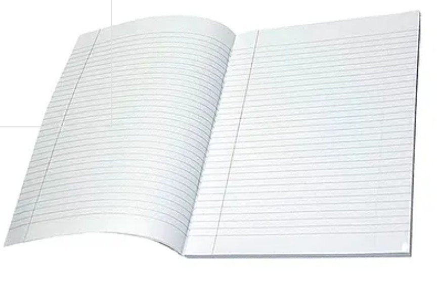 Sadaf Single Line A4 Exercise Book with Left Margin, 100 Sheets,200 Pages - Pack of 6