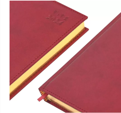 FIS Golden A5 Diary 2024 (Arabic/English) Maroon - FSDI26AEG24MR