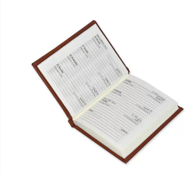 FIS Bonded Leather Pocket Diary 2023 (Arabic English) 1 Side Paded Cover Brown - FSDI12AEB23BR