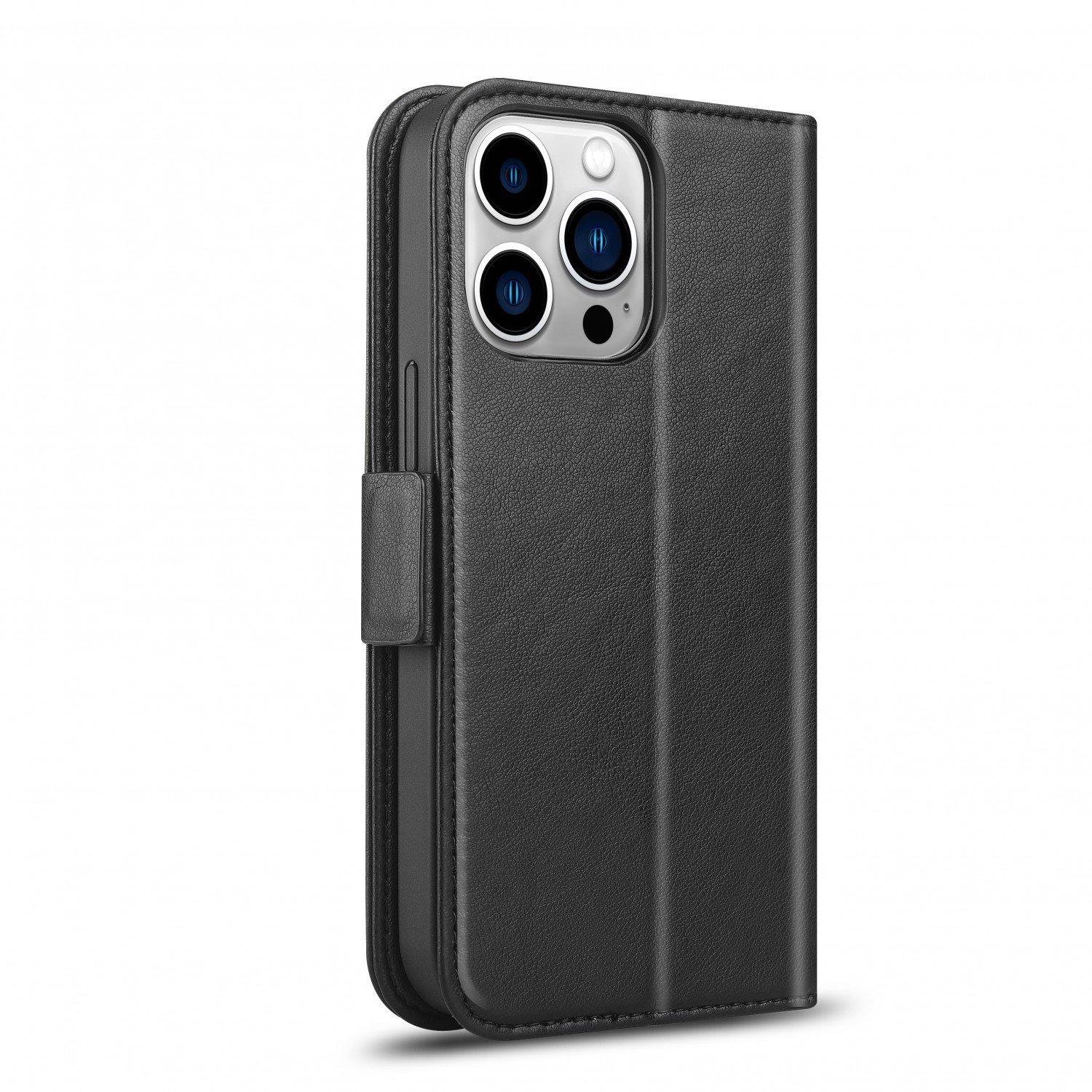 Green 2 in 1 Magsafe Leather Wallet Case for iPhone 13 Pro Max ( 6.7" ) - Black