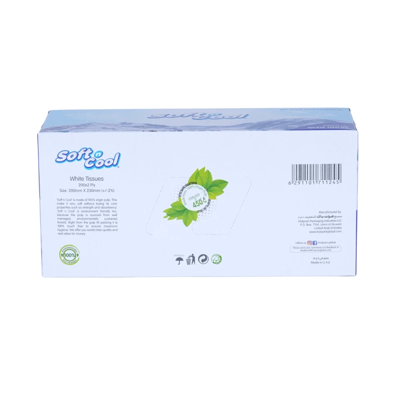 Soft N Cool Facial Tissue 200 Sheets X 2 Ply 5 Boxes Pack