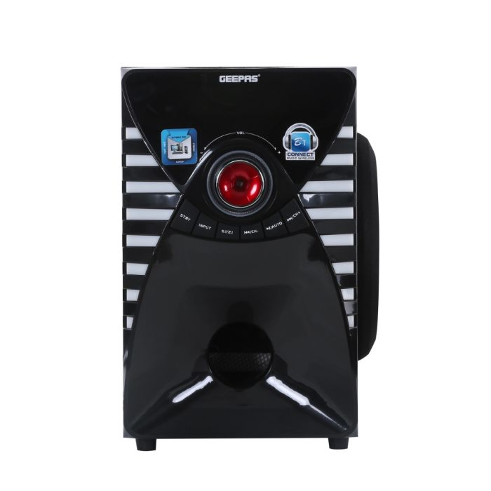 Geepas 5.1 Immersive Sound, 50000 Watts Peak Power, Booming Bass, 3.5mm Audio, USB, Bluetooth & Multiple-Devise, Multiple Devise Inputs (Pc, Ps4, Xbox, Tv, Smartphone, Tablet, Music Player)