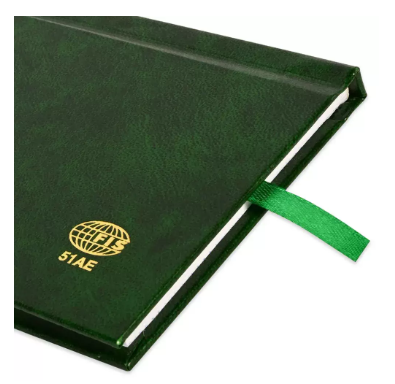 FIS 2024 Slim Arabic English Diary Vinyl Hard Cover Green -FSDI51AE24GR