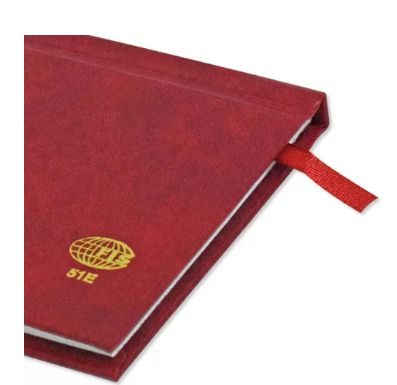 Fis 2024 Slim English Diary Vinyl Hard Cover Maroon -FSDI51E24MR