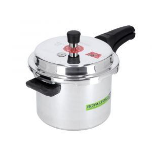 Royalford 3L Pressure Cooker - Stainless Steel - Silver - 3 LITER