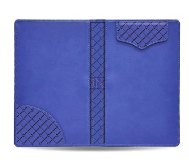 Executive Bill Folders Blue Color, Italian PU Covers with Magnetic Flap, Pen Holder, Round Corners, Gift Box, 155 x 245 mm - FSCLBFBLD2