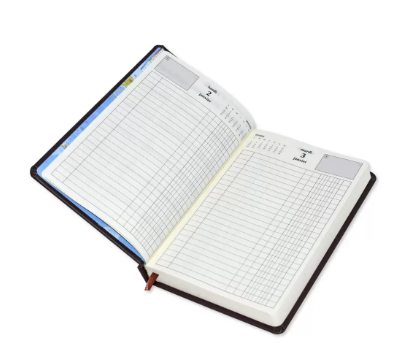 FIS French Diary 2023, PU 1-Side Padded, Round Corner, Dark Brown - FSDI29FRP23DBR