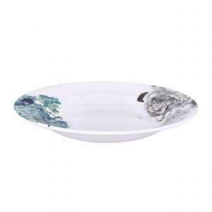 Royalford M/W 10" Soup Deep Plate 1X36 - Melamine - White
