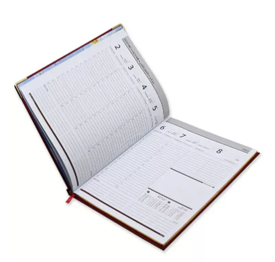 FIS Golden Executive Diary 2023 Arabic/English/French (1-Week at a glance) Maroon - FSDI35AEG23MR