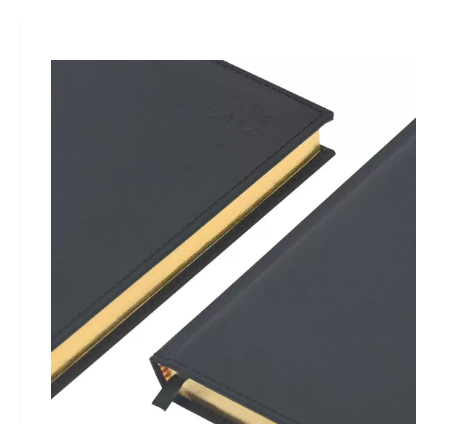 FIS Golden A5 Diary 2024 (Arabic/English) Black - FSDI26AEG24BK