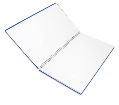 FIS Manuscript Book, Pack of 5, Size F/S, 2Quire, Plain with Spiral Binding - FSMNFS2QPLSB