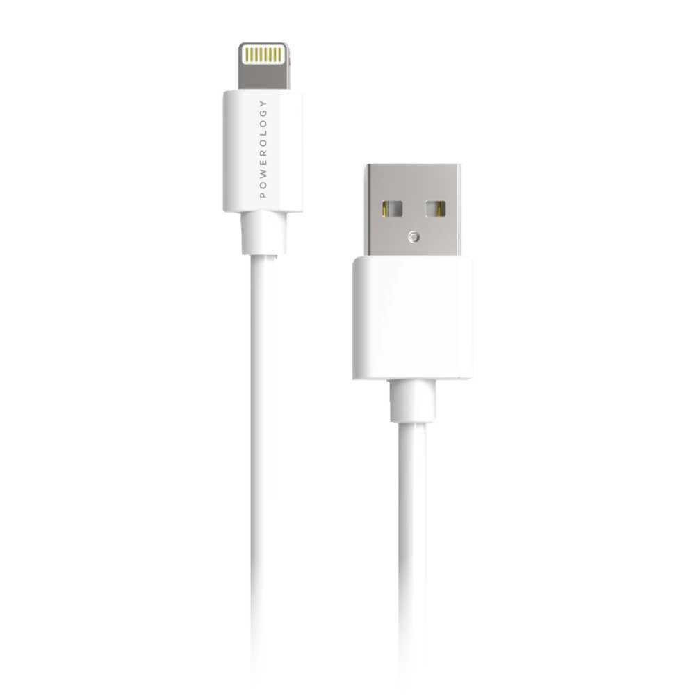 Powerology PVC Lightning Cable 1.2M - White