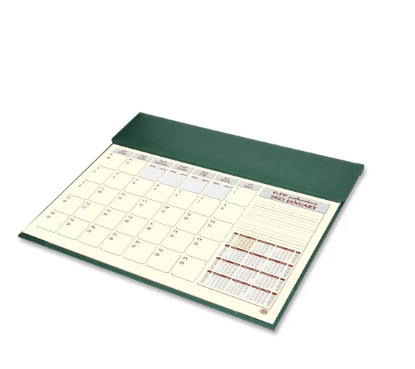 FIS Year Planner 2023 (Arabic/English) Italian PU with Desk Blotter, Green - FSDKPUBAE23GR