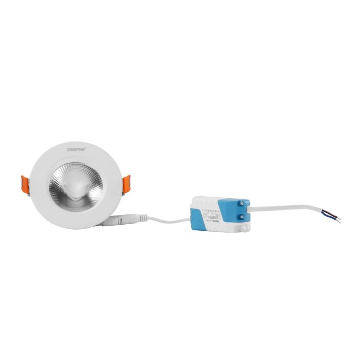 Geepas Round Cob Downlight Led 5W - Downlight Ceiling Light | Natural Cool White 3000K | Long Life 50,000 Burning Hours | Ultra Slim | 3 Years Warranty