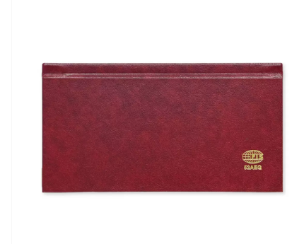 FIS 2024 Golden Slim Arabic English Diary Vinyl, 1 Side Padded Maroon -FSDI52AEG24MR
