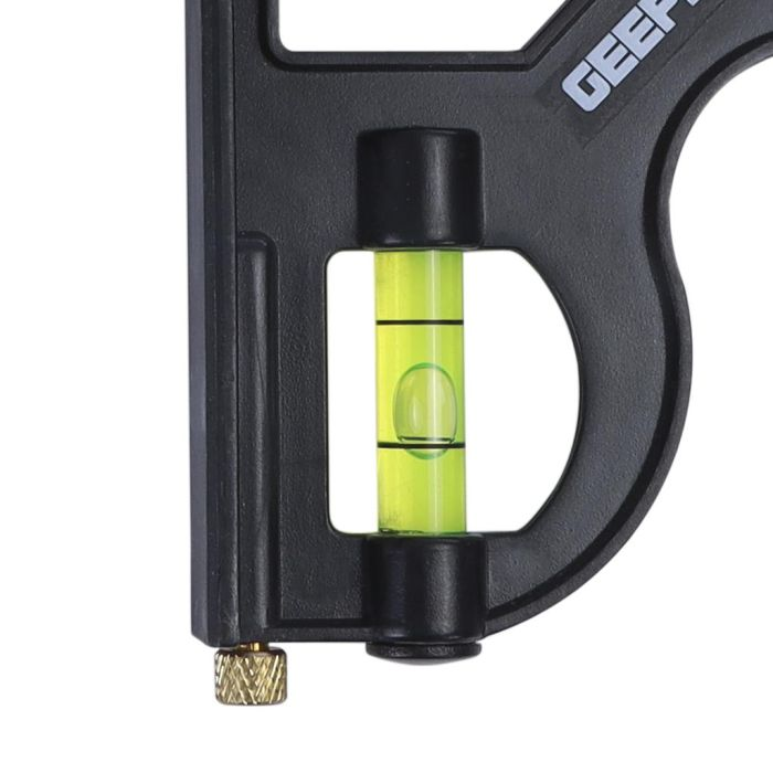 12 Inch Plastic Metric Combination Square With Built-In Spirit Level