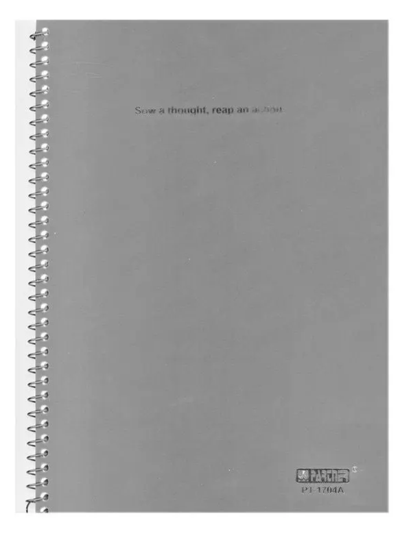 Partner A4 Size Single Line Notebook Grey