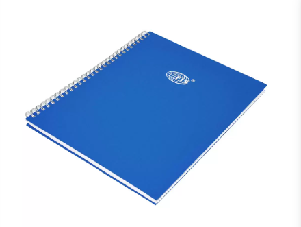 FIS Manuscript Book, Pack of 5, Size 10X8", 2 Quire, Plain with Spiral Binding - FSMN182QPLSB