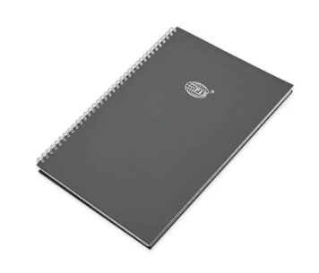 FIS Pack of 5 PP Spiral Hard Cover Note Book A4, Single Line, 100 Sheets, Dark Grey -FSNBSA4SLIPPDGY