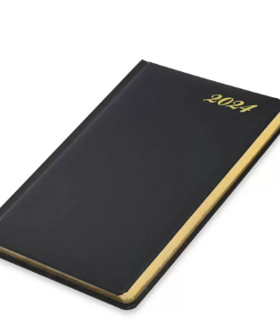 FIS Golden Diary 2024 (English) Black, A5 - FSDI23EG24BK