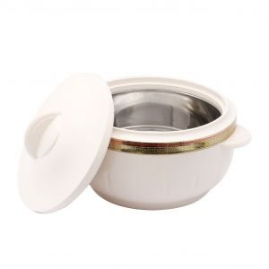 Royalford 3500 Ml Litre Classic Casserole - Plastic - White - 35 LITER
