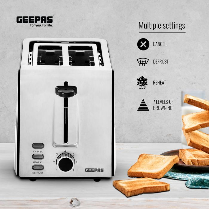 Removable Crumb Tray, Cancel, Defrost And Reheat Functions | Auto Centering, Slide Out Crumb Tray | 2 Year Warranty