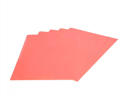 50-Piece Durable Clear Folders, A4 size, Red Colour - DUCI2339-03