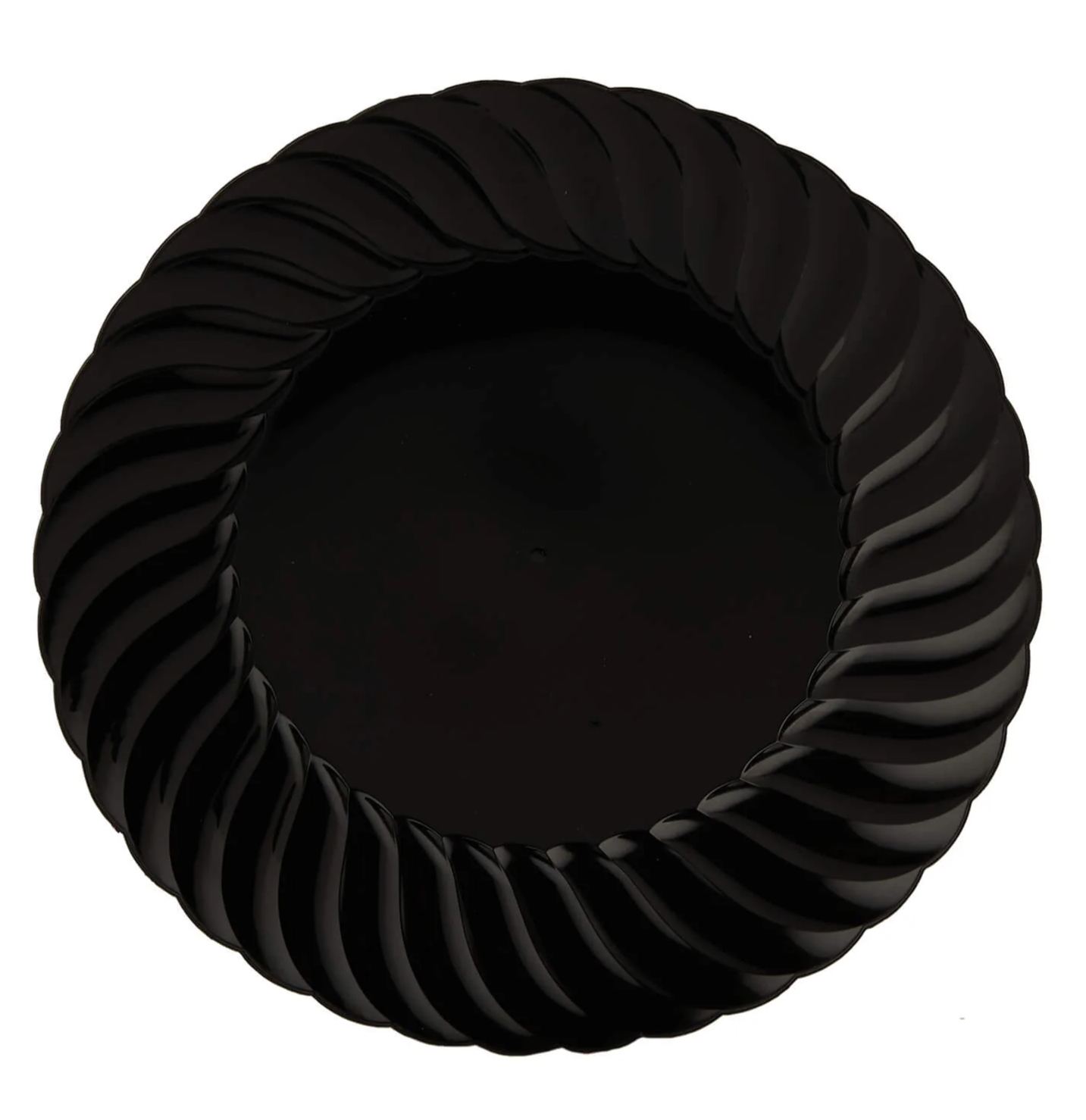 Premium Circle Flower Plate 6 Pieces(Black)