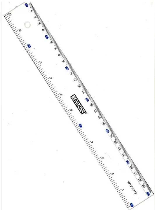 Partner Compact Clear Ruler Clear/Black