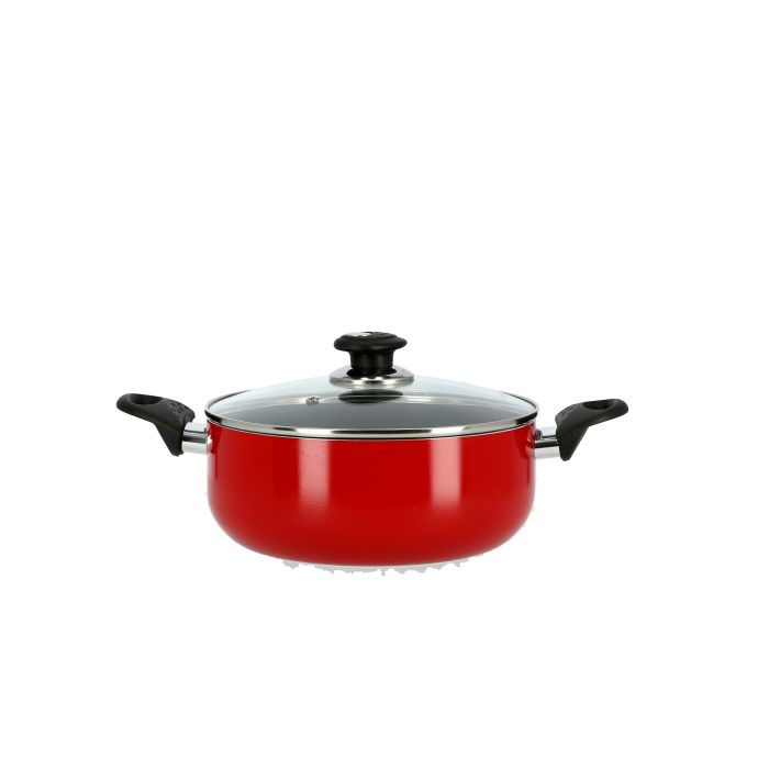 Royalford RF6442 Non-Stick Ceramic Casserole With Glass Lid 28 Cm- Durable Non-Stick Coating, High-Quality Construction With Comfortable Resistant Handle | Non-Stick Dish For Gas, Induction & Ceramic