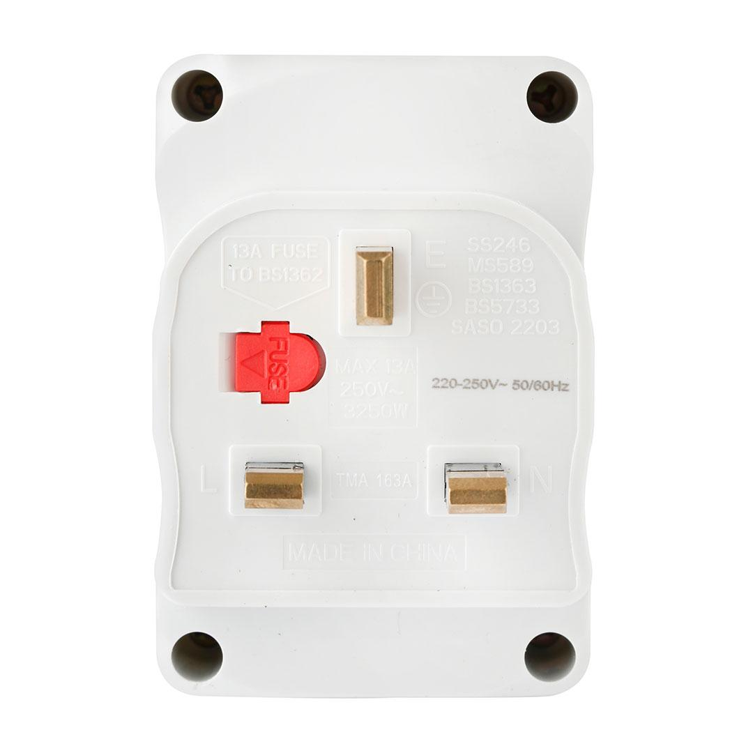 3 way Universal Socket Multi Adaptor with Neon Indicator -13A Plug