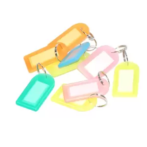 FIS Key Rings 25 Pieces Per Pack, Assorted Colors, 4.5 x 2.5 cm Size - FSKCB-15