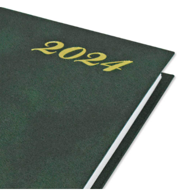 FIS Diary 2024 English (Friday & Saturday Combined) A5, Green - FSDI91E24GR