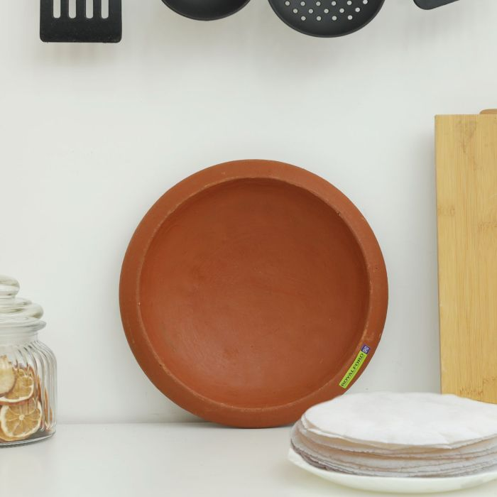 Pathiri Tawa, Handmade Clay Cookware, Eco-Friendly, RF10598 | 100% Natural Clay | Non-Toxic | Earthen/Clay Pottery Roti Tawa/ Frying Pan/ Appa Chatty Cooking And Serving