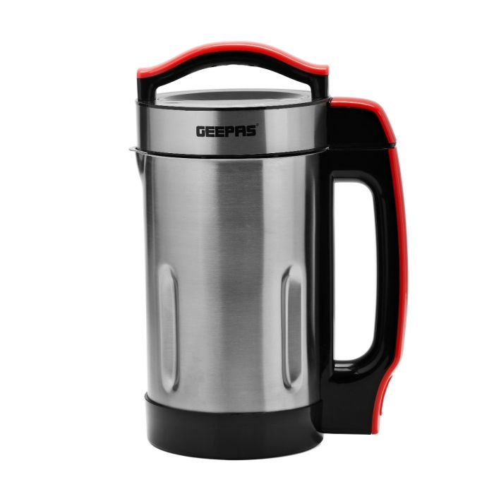 Geepas GSM63014UK 200W Multi-Functional Electric Soup Maker - Stainless Steel Jug, 1.6L Capacity, 4 Settings, Quiet Work - Healthy Soupmaker & Smoothie Maker With Auto Clean Function - 2 Years Warrant
