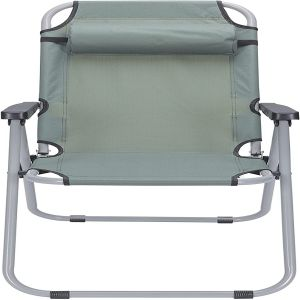 Royalford Camping Chair - Stainless Steel - Green