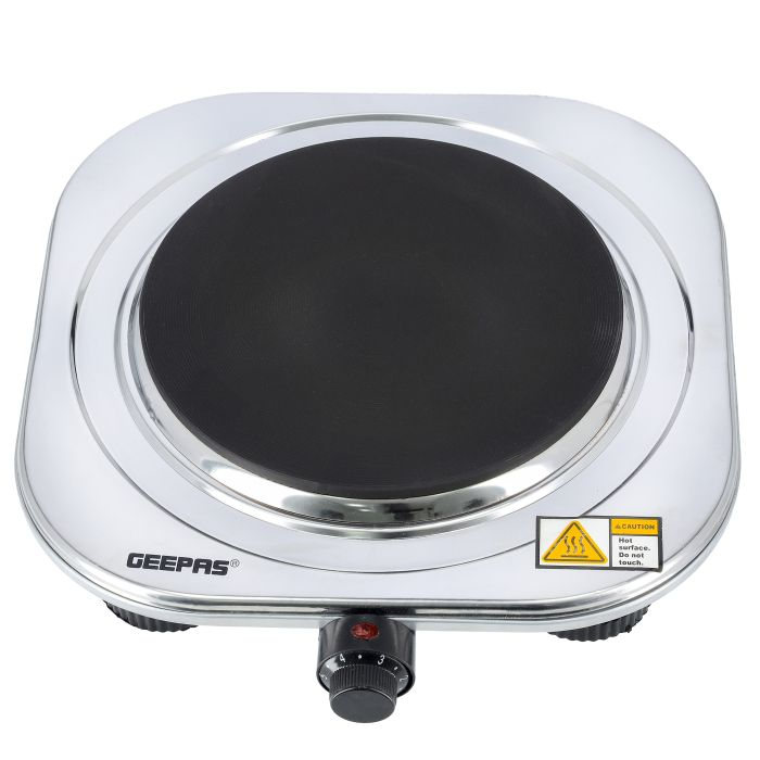 Stainless Steel Single Hot Plate, Indicator Light, GHP32023 | Adjustable Temperature Control | Overheat Protection| Non-Slip Feet | Auto Thermostat | Hot Plate For Kitchen Camping