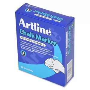 Artline Chalk Marker, Pack of 12, 4mm Color: Blue - ARMKEPW-4BL