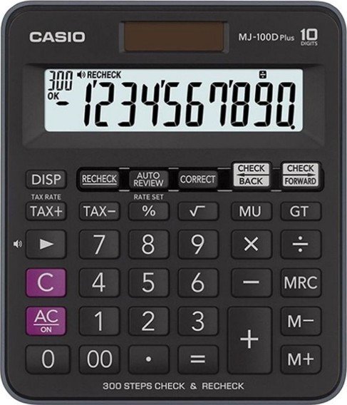 Casio MJ-100D Plus 10-Digit Basic Calculator Black