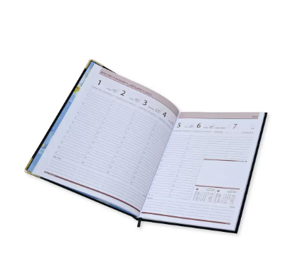 FIS Executive Diary 2024 Black (Arabic/English/French) 1-Week at a glance, FSDI33AE24BK