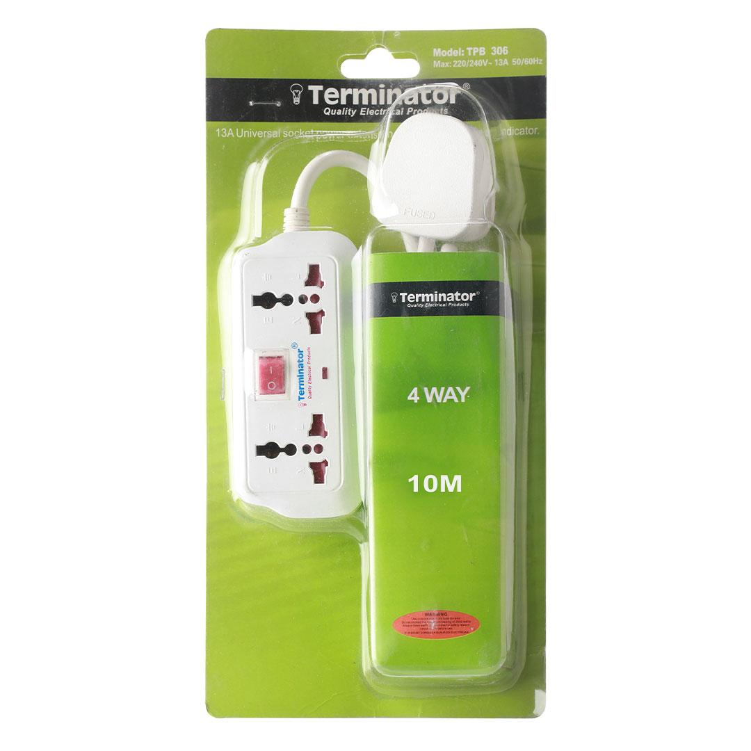 4 Way Power Extension Socket 10M Cable