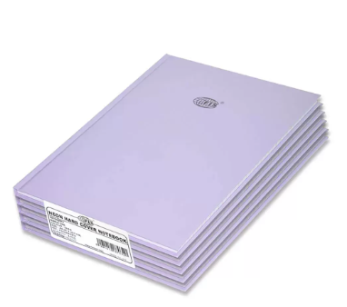 5-Piece FIS Neon Hard Cover Notebook Single Line A4, 100-Sheets, Taro - FSNBA4N274