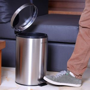 Royalford Pedal Bin - Stainless Steel - Silver - RF5127