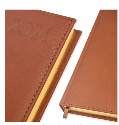 FIS Golden A5 Diary 2024 (English) Brown - FSDI26EG24BR