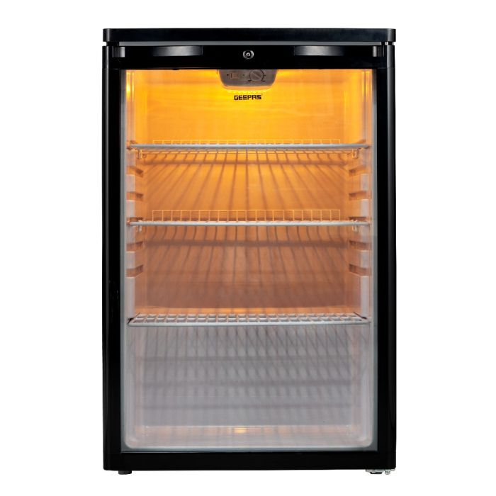 Showcase Chiller, CFC Free R600a, Lock And Key, GSC1601BE - Outside Condenser, Portable Low Noise Chiller Compartment, Compact Handle & Adjustable Thermostat, Ideal For Home & More