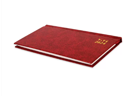 FIS 2024 Slim Arabic English Diary Vinyl Hard Cover Maroon -FSDI51AE24MR