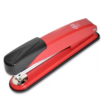 FIS Medium Stapler With Non-Slip Rubber Base Pad, (L)163 x (W)40 x (H)54 mm Size, Metal Body, Red Colour - FSSF5789